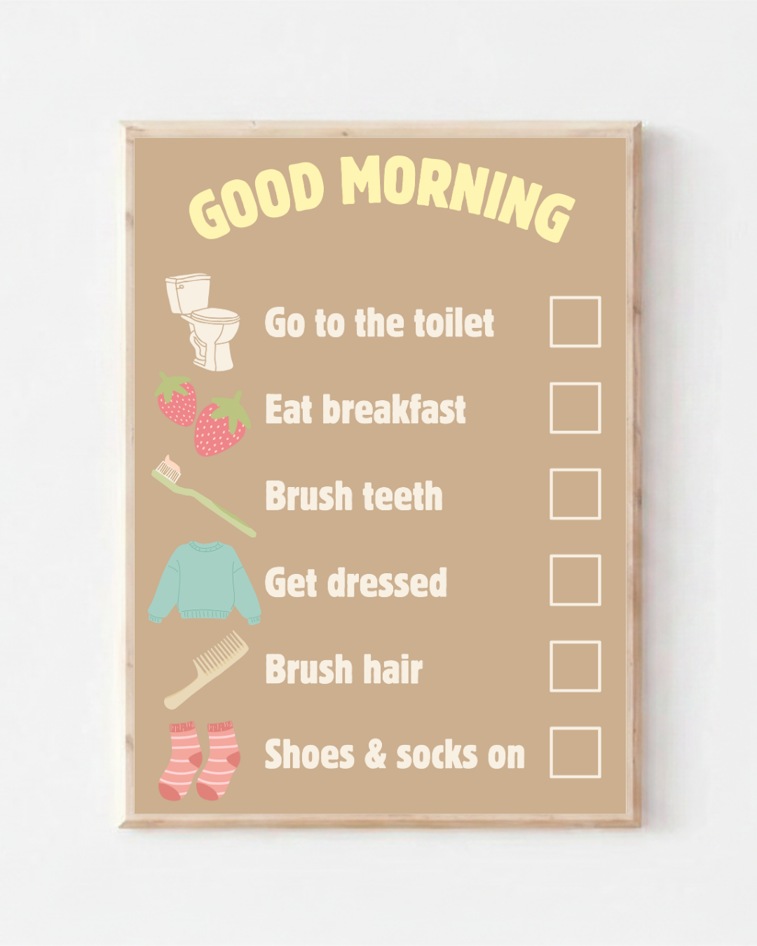 Toddler Morning Routine Chart