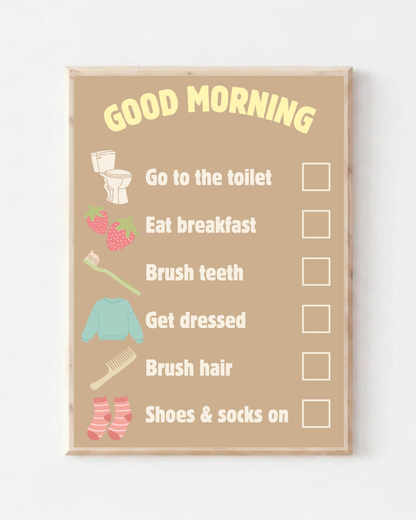 Toddler Morning Routine Chart