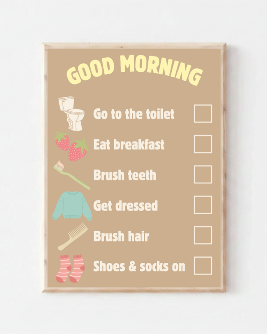 Toddler Morning Routine Chart