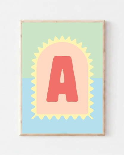 Sunny Initial Print