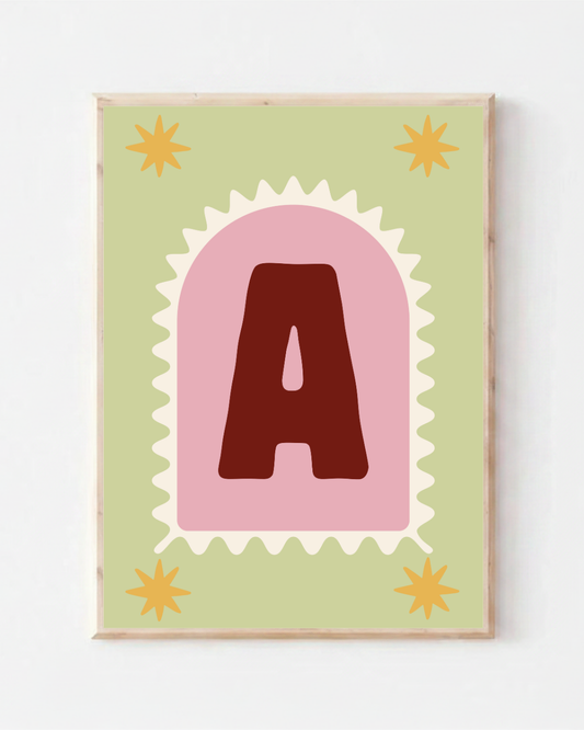 Sparkle Initial Print